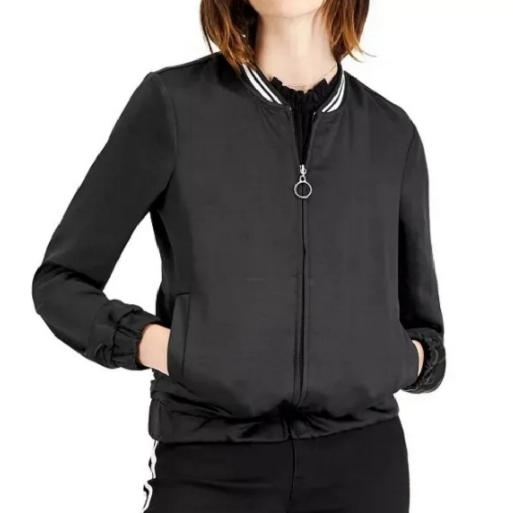 INC International Concepts Women's Satin Track Jacket (Small)